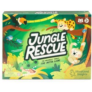 Educational Insights Jungle Rescue - Cute Preschool Board Games for Kids, Toddler Fine Motor Skills, Animal Matching Games for Toddlers 3-5, 2-Players, Boys and Girls Ages 3+