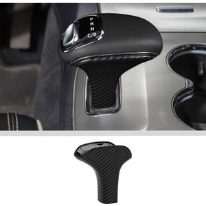 JWWY Gear Shift Shifter Knobs Cover Trim Compatible with Jeep Grand Cherokee Accessories 2014-2015 2pcs Carbon Fiber