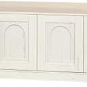 DINZI LVJ Shoe Storage Bench with Cushion, Door, Rustic White 47.2"LX17.7"H
Entryway Bench, 2-Tier Cabinet Bench, Widened Cubby, Fully Adjustable Shelves for Boots, Easy Assembly, Farmhouse, Bedroom