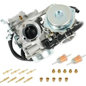 Dual Carburetor w/Fuel Filter & Extra Jets Compatible with Honda Shadow Spirit 1100 VT1100C 1998-2007 Replace 16100-MAA-A00, 16100-MAA-B01, 16100-MAA-B21