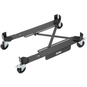 On-Stage AG5000 Amp Glider (Installation-Free Casters for Amplifiers, Rolling-Cart Attachment, Attachable Dolly, Amp Roller, Adjustable Length and Width, Solid Wheels, Heavy-Duty Steel, Black)