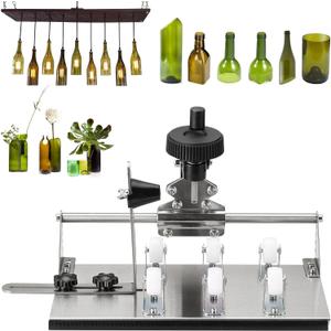 INEYGER Glass Bottle Cutter - Upgrade Wine Bottle Cutter Set Glass Bottle Cutter for All Shapes, Wine Bottle Cutter Tools, Curved Glass Cutting Tool for Round and Square Bottles, Bottle DIY Craft Kit