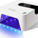 JODSONE U V Nail Lamp Rechargeable Portable with 3 Timers and LCD Display Screen for Nail Dryer Gel, White