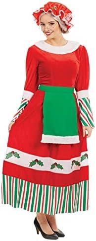 fun shack Women's Traditional Mrs Claus Ladies, Large