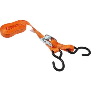 Keeper  1 x 10 Heavy Duty Cam Buckle Tie-Down with S Hooks - 400 lbs. Working Load Limit and 1,200 lbs Break Strength