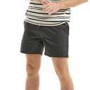 AIMPACT Mens Chino Shorts Slim-fit 5.5" Flat Front Stretch Casual Shorts with Pockets Darkgray S