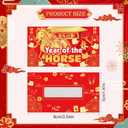 HOWAF Chinese New Year Scratch Off Fortune Cards, 2026 Year of The Horse Party Game Scratch Off Fortune Cards, Spring Festival Scratch Off Card for 2026 Lunar New Year Party Favors 24pcs, medium