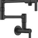 KRAUS Oletto Pot Filler Faucet with Retractable Arm, Wall Mount Kitchen Faucet, Pot Filler for Stove in Matte Black, KPF-5001MB