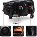 Huray Headlight Assembly for Jeep Grand Cherokee 2014-2016 [Only for Halogen Type] [Chrome Housing] OE Headlamp Replacement Passenger Side