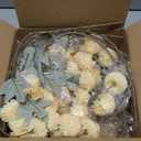 INQCMY Artificial Flowers 12pcs Ball Chrysanthemums for Weddings Silk with Stemsdiy Champagne Bouquets Indoor and Outdoor Decoration Kitchen Table Decor (Yellow)