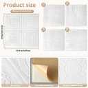 Nuanchu 40 Pcs 13.8 x 13.8 Inch Foam Drop Ceiling Tiles Peel and Stick White 3D Wall Panels, 26-105.5 sq. ft Adhesive Glue up Waterproof Wallpaper for DIY Office Home (Various Styles)