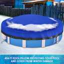 Capoda 3 Pcs Pool Pillows for Above Ground Pools 4 x 4 ft Winter Pillow Ultra Thick & Cold-Resistant 0.2 mm PVC Air Pillow for Winterizing Rope Included(Yellow,Square)