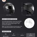 VEVOR Motorcycle Helmet, Modular, Adult Motocross Dirt Bike Helmet with Large Clear Visor, Comfortable Motorbike Racing Street with Detachable Liner for Men & Women, DOT Approved, (Matte Black, XL)