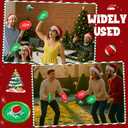Soulchen 12 Set Christmas Games Include 12 Team Naughty or Nice Paddles 12 Balls and Storage Bag, Xmas Toss and Catch Ball Game, Holiday Christmas Party Stocking Stuffers for Indoor Outdoor Beach Yard