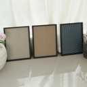 Ronasip Set of 3 Simple Line Print, Minimalist Wall Art, Contemporary Home Decor Modern Wall Art Modern Neutral Abstract Printable Wall Art (Black, 12x16 inch, Framed)