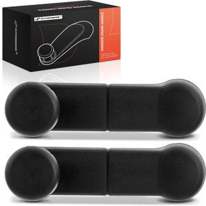 A-Premium 2 Pcs Window Crank Handles Compatible with Ford F-150 Heritage, F-250/F-350/F-450/F-550 Super Duty, E-150, E-250, Ranger & Lincoln Mark LT & Mazda B2300, Textured Black, Left and Right Side