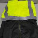 sesafety High Visibility Safety Sweatshirt for Men, Class 3 Reflective Zippered Hooded Sweatshirt, Hi-Vis Safety Hoodie with Black Bottom (Large, Yellow-204)