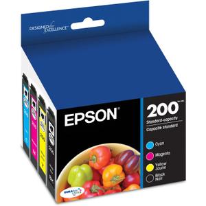 EPSON 200 DURABrite Ultra Ink Standard Capacity Black & Color Cartridge Combo Pack (T200120-BCS) Works with WorkForce WF-2520, WF-2530, WF-2540, Expression XP-200, XP-300, XP-310, XP-400, XP-410