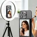 Selfie Monitor Screen for iPhone & Android, 4K 120fps Magnetic Phone Back Camera Selfie Monitor Screen for Vlog, Live Stream, TikTok, Content Creator