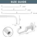 Room Darkening Curtain Rod 28-48 Inches, Wrap Around Design, Extra-Thick 1-Inch Diameter Single Drapery Rod, Extendable Metal Rod Set of Window Treatment (Matte White, 28-48")
