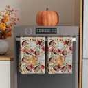 XCHI Fall Pumpkin Football Color Malpe Leaves Dish Towels 18x26 Inch Hand Kitchen Towels Dishcloth Home Decorations Set of 2