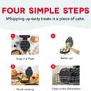 Dash MultiMaker Treat Maker System - Make Mini Donuts, Cupcakes & Heart-Shaped Waffles - Interchangeable Plate Design - dishwasher safe Parts for Easy Cleanup - Aqua