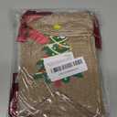 Happy Holiday Banner Burlap, Holiday Decorations Signs Banner for Office Home Classroom Fireplace Mantel Indoor Outdoor Decor