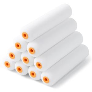 VOOMEY High Density Foam Paint Roller,Paint Roller Covers 6 inch,Small Paint Roller, Sponge Rollers for Painting House,Walls,Ceilings, Doors,Furniture(10 pack)