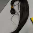 Straight Human Hair Bundles 24 Inch Straight Single Bundle #1B Natural Black Human Hair Unprocessed Native Virgin Hair 100g Total Double Weft Weave Crochet Human Hair Extensions for Women