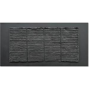 Hand-Painted 24x48 inch Black Abstract Wall Decoration Oil Painting Thick Texture Minimalist Art Home Wall Decoration Painting (Eft121)