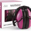 Pro For Sho 34dB Hearing Protection Ear Muffs  Highest NRR Compact Design Ear Protection for Loud Events & Sensory Use (Standard, Pink)