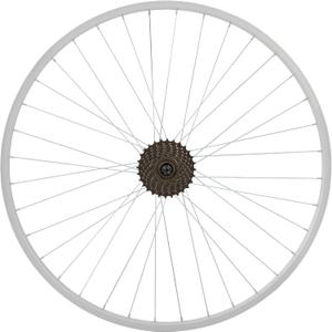 Hiland 27.5" x1.75" Alloy Rear Bike Rim for 1.75 to 2.215 Inch Wide Tire, Disc Brake Compatible, Rear MTB Wheel with 7 Speed Freewheel, Bolt On Axle, Bicycle Accessories for Adult Bikes, Silver