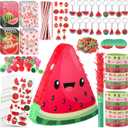 Spakon 113 Pcs Watermelon Piata for Kids Boys Girls Birthday, One in a Melon Party Decorations Summer Fruit Party Game Supplies 13.8 x 12.6 x 2.95 inch