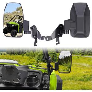 Rearview Side Mirrors Compatible with 2021-2025 Honda Pioneer 520; 2015-2023 Pioneer 500 Accessories Adjustable High-Definition Folding Convex Side Mirrors (2PCS)