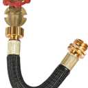 0.8ft Garden Hose Extension Flexible Adapter Short Connector With Integrated Spiral Tube for Reel/RV/Dehumidifier (1)