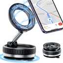 Vacuum Magnetic Phone Holders for Your Car[120+ LB Strongest Suction & 2800gf Strongest Magnetic], 360 Adjustable Suction Cup Phone Mount for Magsafe, Car Mount for iPhone 17/16/15 Pro Max & Android