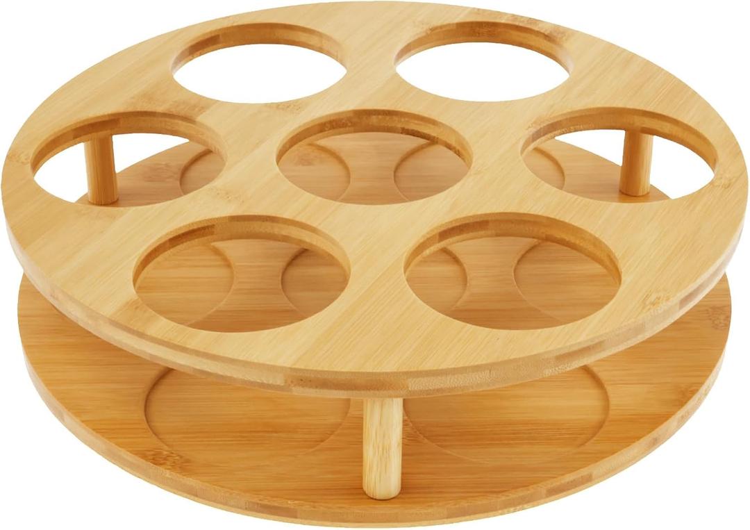 Rotating Coffee Syrup Organizer, Acrylic Syrup Bottle Holder Stand, Bottle Rotating Stand Multifunctional Syrup Bottle Holder Practical Coffee Syrup Organizer Rack for Syrup Liquor Wine