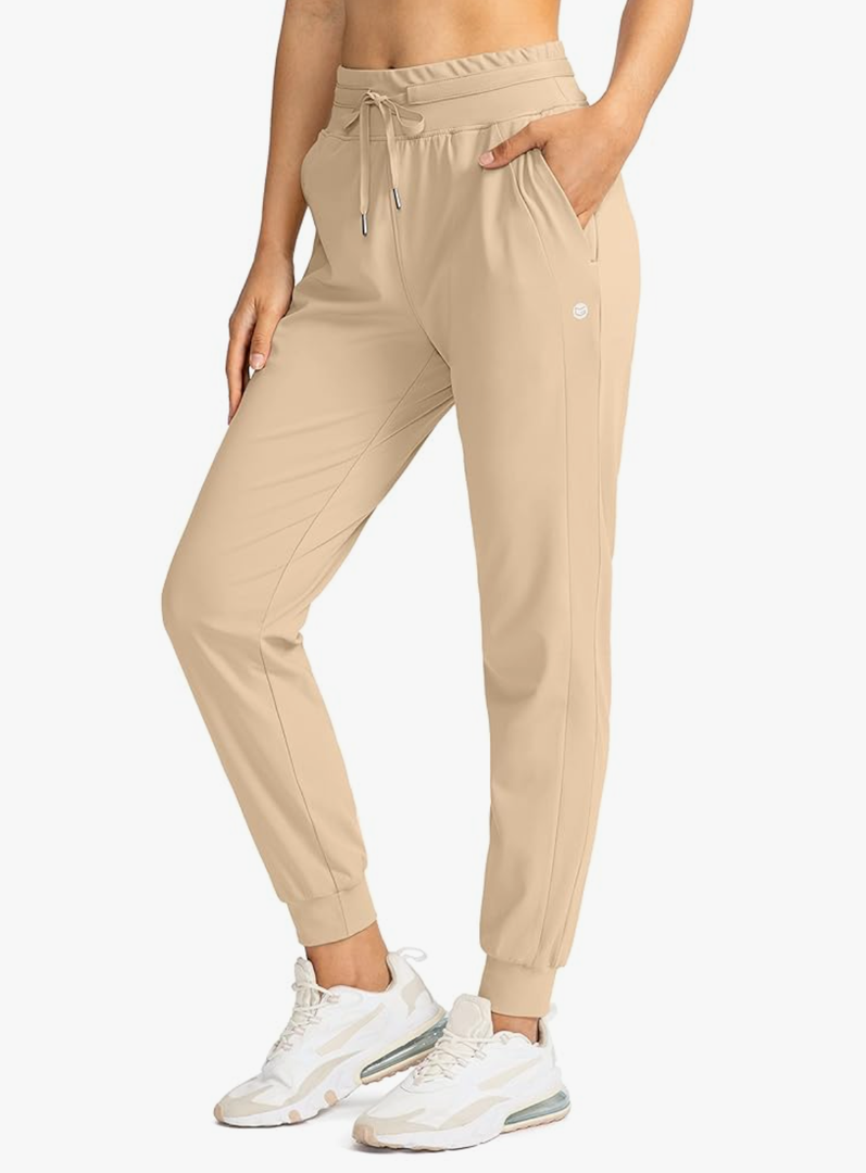 G Gradual Women's Joggers Pants with Zipper Pockets High Waisted Athletic Tapered Sweatpants for Women Workout Lounge, Size S