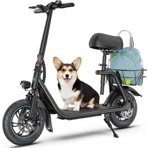 Gyroor Electric Scooter with Seat for Adults C1 450W Motor 20 Miles