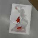 1 Pack Magnetic Goose Desk Statue, Compact 7 Inch Resin Desk Goose with Magnetic Beak for Holding Keys and Small Metal Items, Cute Desktop Decor for Office Table Home Entryway (White Base)