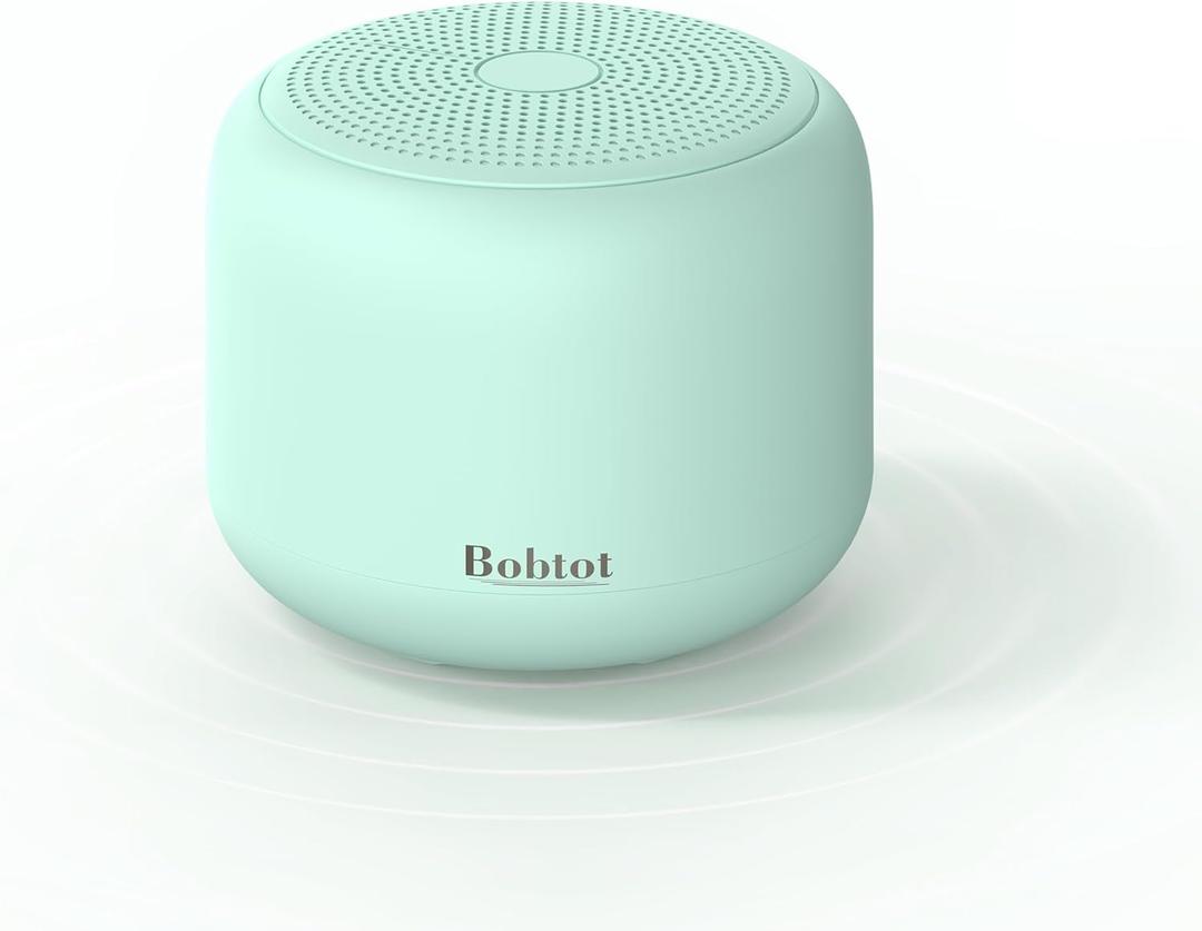 Bobtot Portable Bluetooth Speakers with Strap Easy to Carry, Wireless IPX5 Waterproof Mini Speaker with Loud Stereo Sound, 20 Hours Playtime, Rechargeable Battery, Built-in Microphone, Green