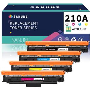 210A Toner Cartridges 4 Pack with chip Compatible for HP 210 A 210X Toner Cartridges Set for Color Laser Jet MFP 4301dw 4301fdn 4301fdw 4201dw 4201dn Printer Ink (1 Black/Cyan/Yellow/Magenta)