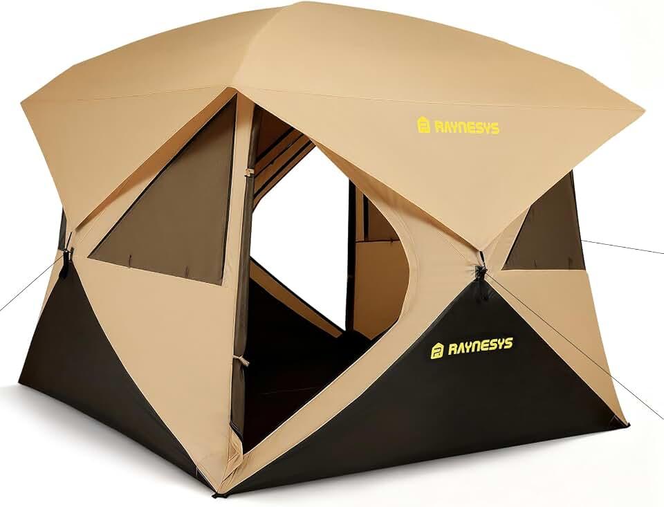 4 Person Camping Tent, Setup in 60 Seconds, Waterproof,Pop up Tents | Instant setup in 60 Seconds,Spacious Interior,3000mm waterproof Camping tent,Instant Cabin Tents with Carry Bag