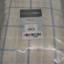 Madison Park Window Curtain for Living Room Thermal Insulated Fleece Lining, Cabin Plaid Curtain Room Darkening Window Drapes Bedroom, Anaheim, 1-Single Panel Pack, 50" x 95" Rod Pocket, Linen Blue