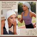 Funtery Chemo Headwear for Women, Pre Tied Headscarf Turban Lightweight Slip on Modal Cancer Sleep Cap for Patients Hair Loss