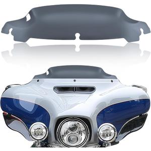 Smoke 4.5Motorcycle Wave Windshield Windscreen Compatible for Harley 2014-2023 Harley Davidson Touring Street Glide/Electra Glide/Ultra Limited/Tri Glide FLHT FLHX FLHXS FLHTK