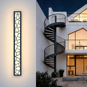 Outdoor Wall Lights 39.4inch Modern Outdoor Wall Sconce LED Long Wall Sconces Black Front Porch Light Waterproof Led Wall Light IP67 3000K Exterior Lighting Fixtures