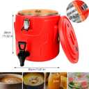 Beverage Dispenser 4 Gallon, Hot Drink Dispenser with 304 Stainless Steel Interior & Spout, Hot Water Dispenser for Parties, Portable Outdoors Water Cooler Jug