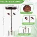 DREAMSOUL 34 Inch Height Bird Bath Stake, Vintage Bird Bath for Outside 13" Dia Birdbath for Garden Patio Decor