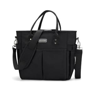 MAXTOP Lunch Bag Women for Work Insulated Thermal Lunch Box for Men with Wide-Open Pocket Reusable Leakproof Cooler Bags with Removable Shoulder Strap for Teacher Nurse Office Picnic Travel Black